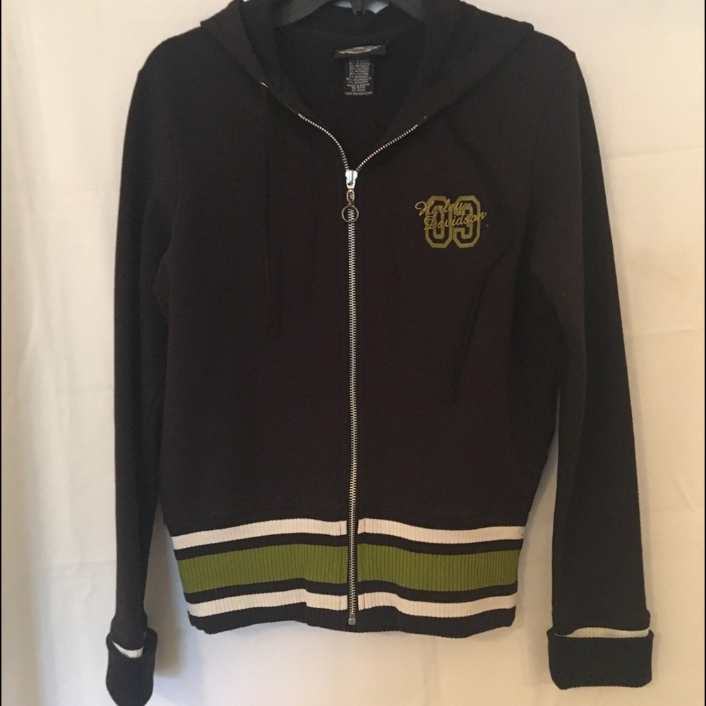 Harley Davidson Motorcycle Zip Hoodie 2005 Large